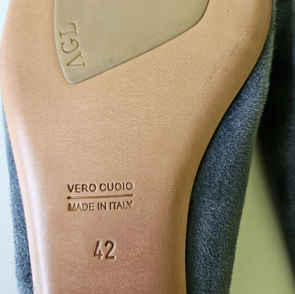 Agl Blue Suede Mules Size 42/11 Womens - Picture 6 of 6